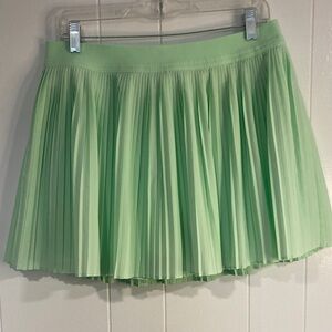 HALARA Mint Green Pleated Mini Skirt
